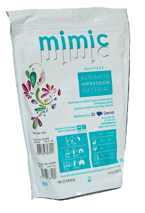 House Brand IM750 Mimic Dustless Alginate Impression Material Fast Set 1 Lb House Brand IM750 Mimic Dustless Alginate Impression Material Fast Set 1 Lb